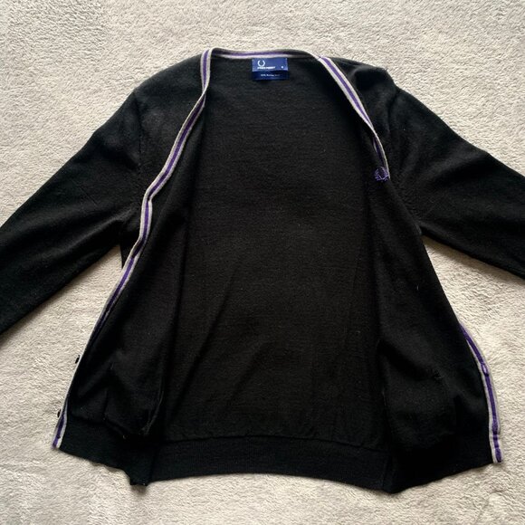 Fred Perry Merino Wool Cardigan Sweater. Medium. - Picture 4 of 11
